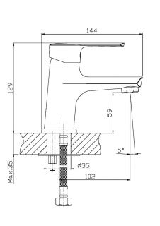Смеситель для раковины Orange Sofi M43-021cr